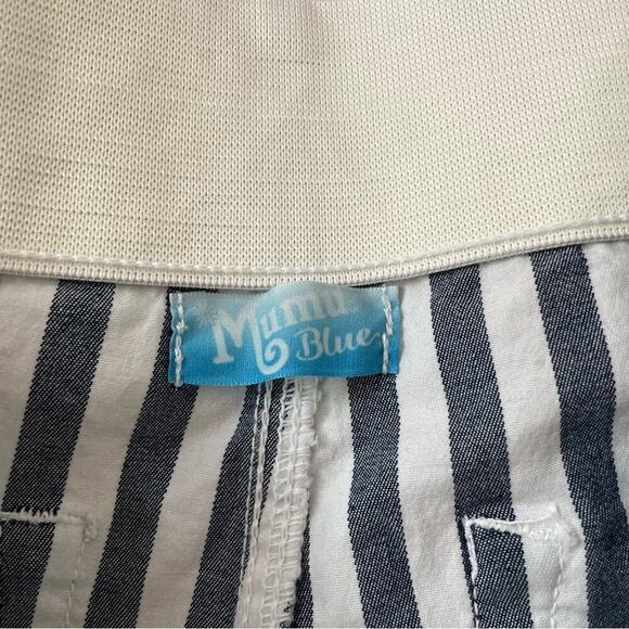 Show Me Your Mumu Mumu Blue Berkeley Tie Up Bells Nautical Stripe Jeans - Picture 12 of 15